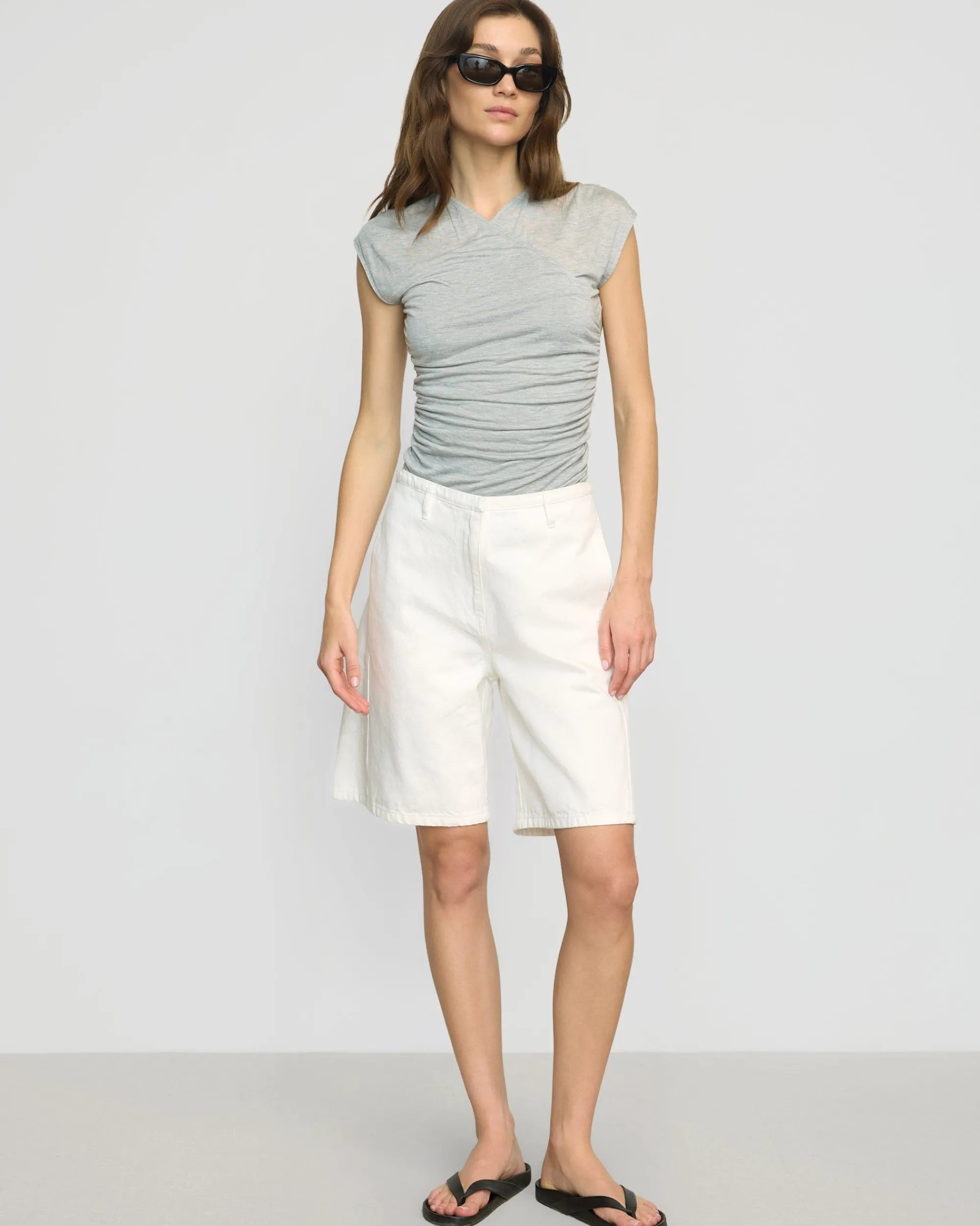 Asia Consultancy Co., Ltd Lila Tencel Wrap-Neck Tee< Tees|Tops