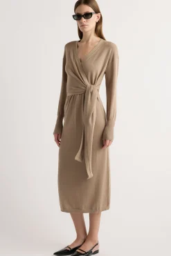 Brilliant Wise Corporation Limited Linden Front-Wrap Sweater Dress< Dresses