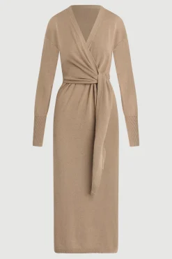Brilliant Wise Corporation Limited Linden Front-Wrap Sweater Dress< Dresses