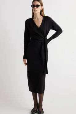 Brilliant Wise Corporation Limited Linden Front-Wrap Sweater Dress< Dresses