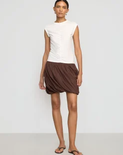 Asia Consultancy Co., Ltd Lior Elasticated Cap-Sleeve Tank< Tees|Tops