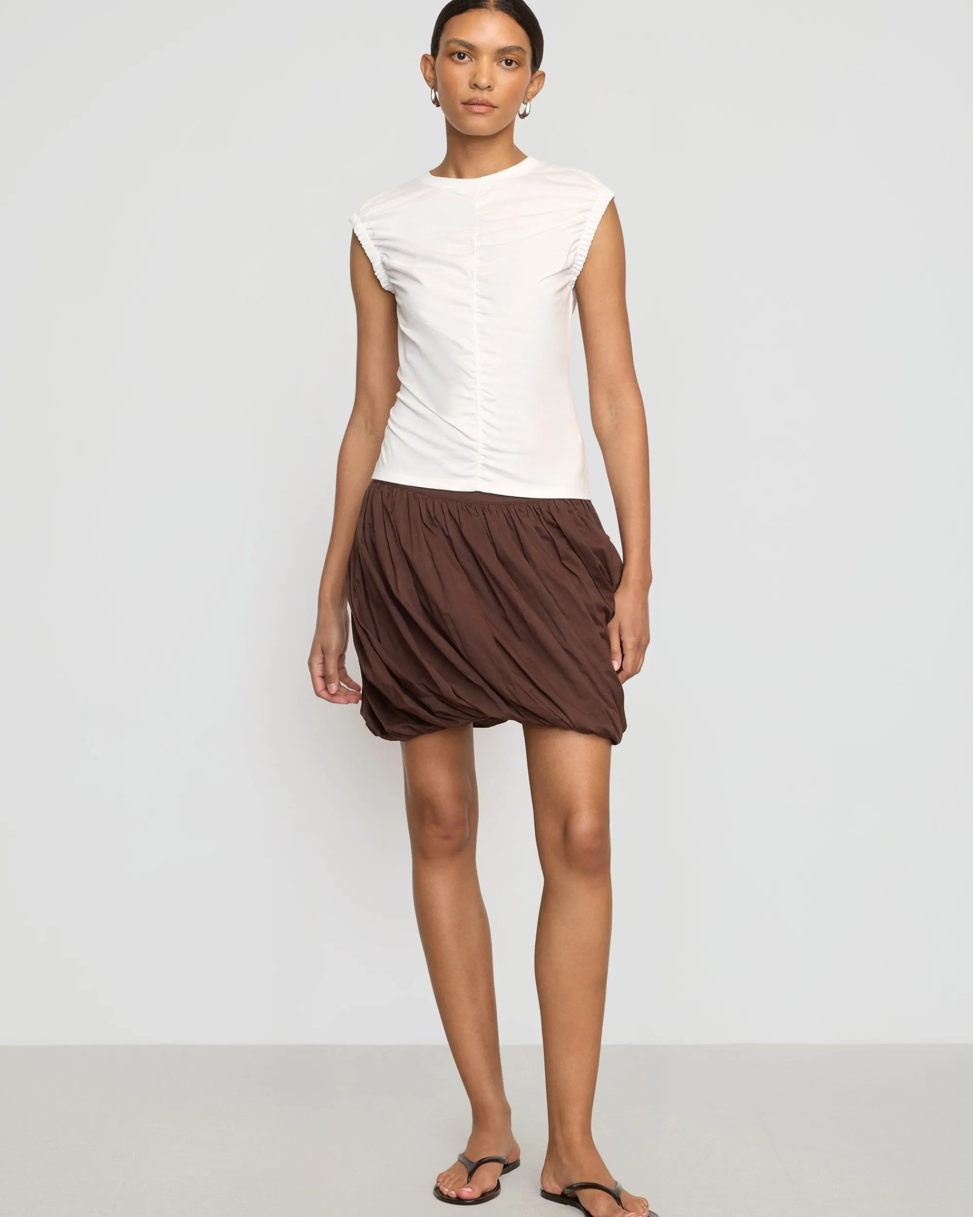 Asia Consultancy Co., Ltd Lior Elasticated Cap-Sleeve Tank< Tees|Tops