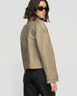 Hua Jia Luca Cropped Trench Jacket< Outerwear