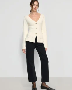 Brilliant Wise Corporation Limited Maeve Organic Cotton-Wool V-Neck Cardigan< Sweaters