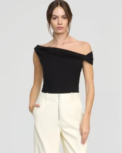 Asia Consultancy Co., Ltd Mai Asymmetric Off-Shoulder Tee< Tees|Tops
