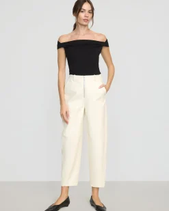 Asia Consultancy Co., Ltd Mai Asymmetric Off-Shoulder Tee< Tees|Tops