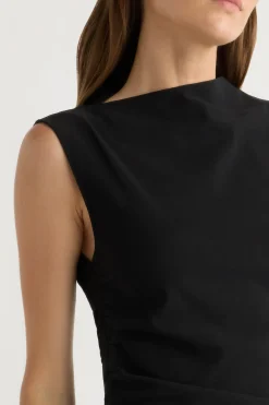 Hua Jia Manon Asymmetric-Neck Ruched Dress< Dresses