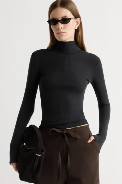 Asia Consultancy Co., Ltd Michi Seam-Detail Turtleneck Tee< Tees|Tops