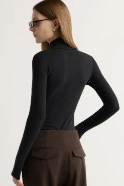 Asia Consultancy Co., Ltd Michi Seam-Detail Turtleneck Tee< Tees|Tops
