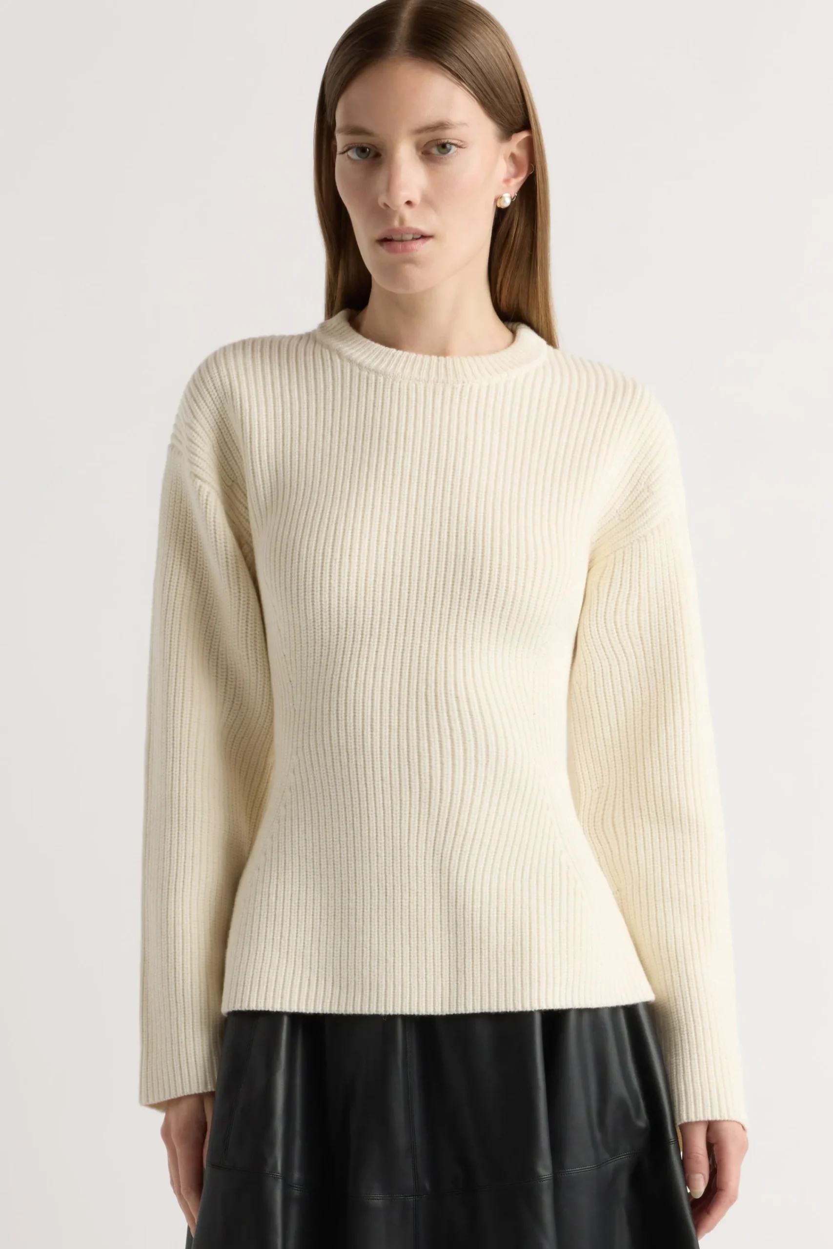 Brilliant Wise Corporation Limited Minali Ribbed Sculpted Sweater< Sweaters