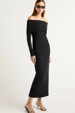 Hua Shang Group (H.K.) Ltd Morgan Split Foldover Jersey Dress< Dresses