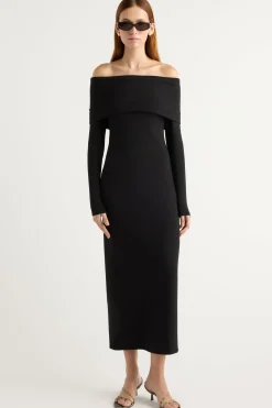 Hua Shang Group (H.K.) Ltd Morgan Split Foldover Jersey Dress< Dresses