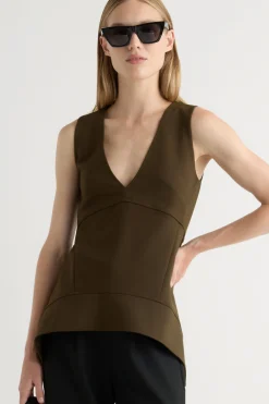 Hua Jia Nakitha Asymmetric-Tunic Hem Blouse< Tops
