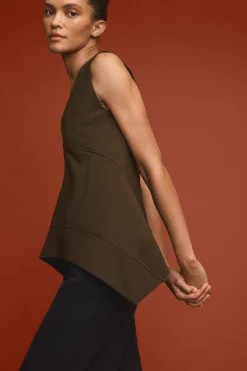 Hua Jia Nakitha Asymmetric-Tunic Hem Blouse< Tops