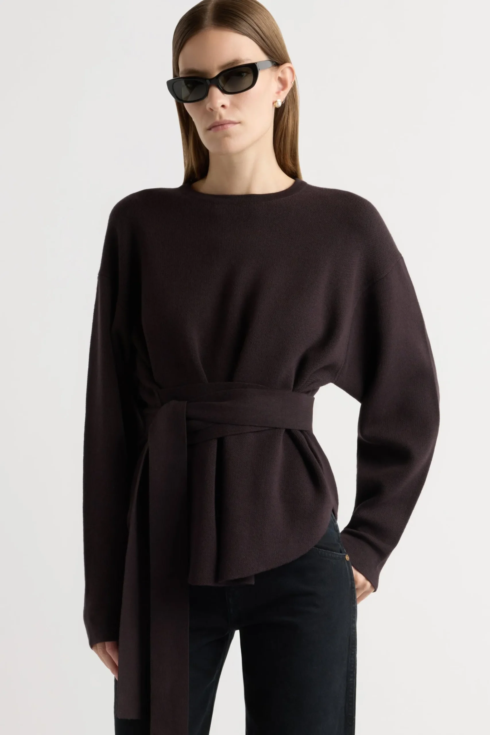 Brilliant Wise Corporation Limited Nara Tie-Front Knit Sweater< Sweaters