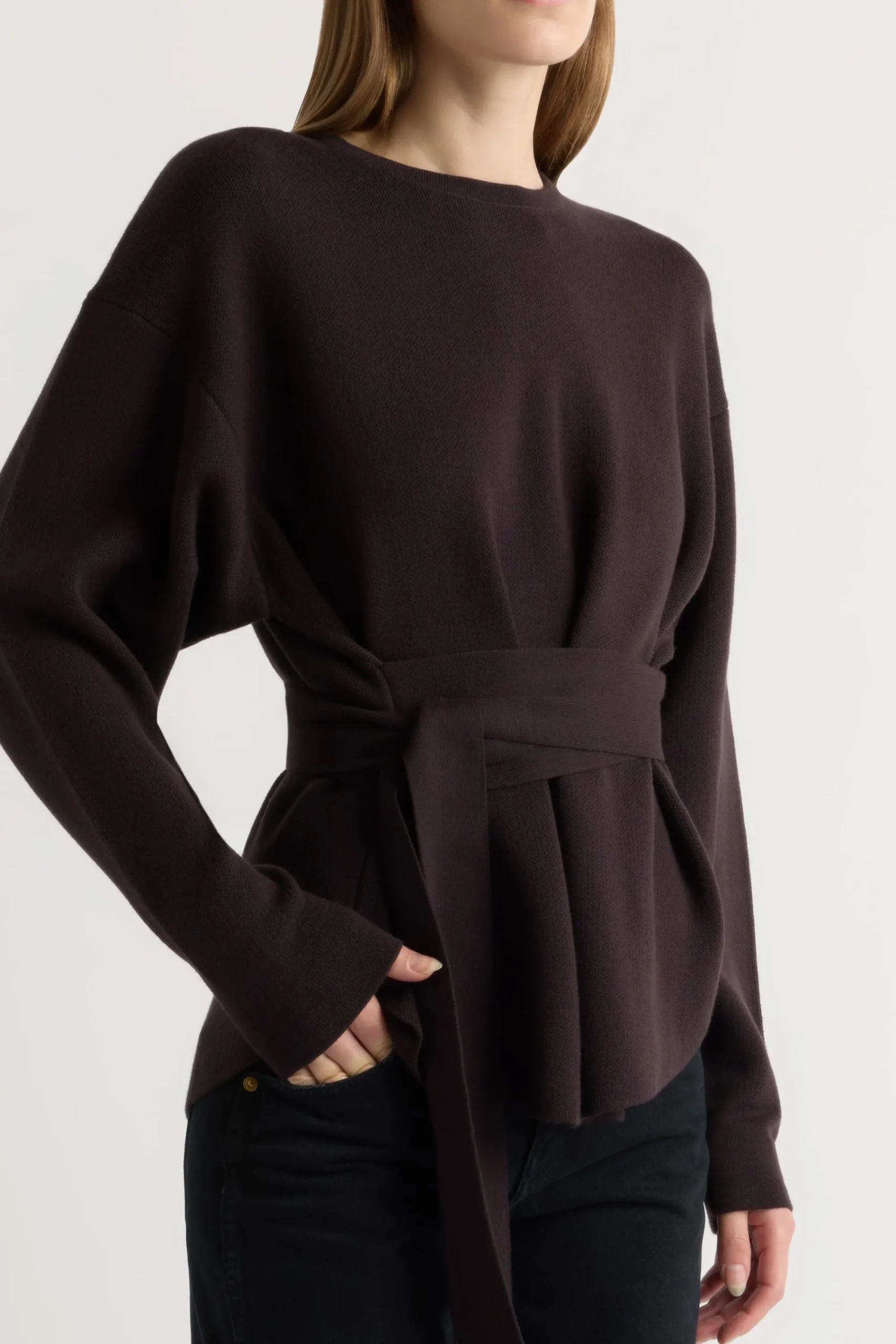 Brilliant Wise Corporation Limited Nara Tie-Front Knit Sweater< Sweaters