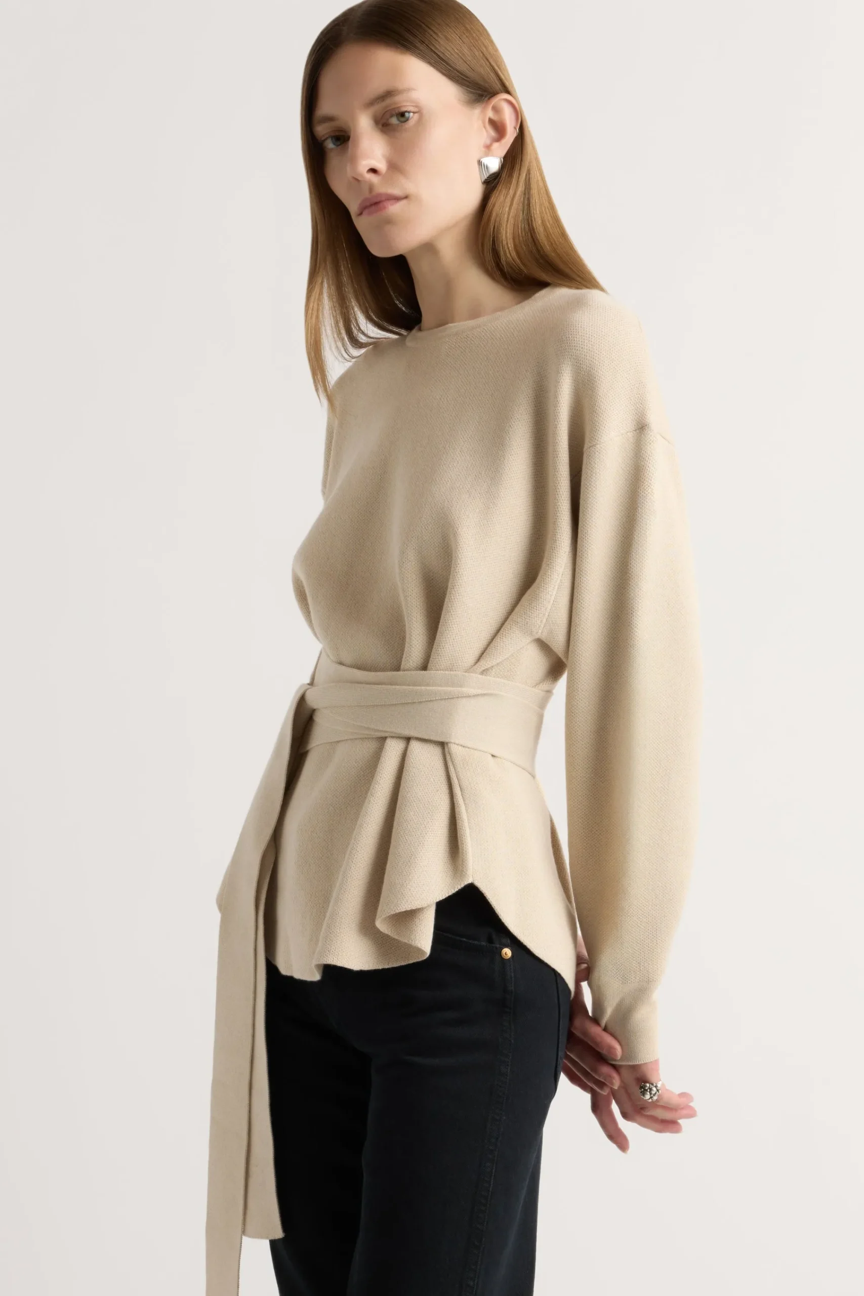 Brilliant Wise Corporation Limited Nara Tie-Front Knit Sweater< Sweaters