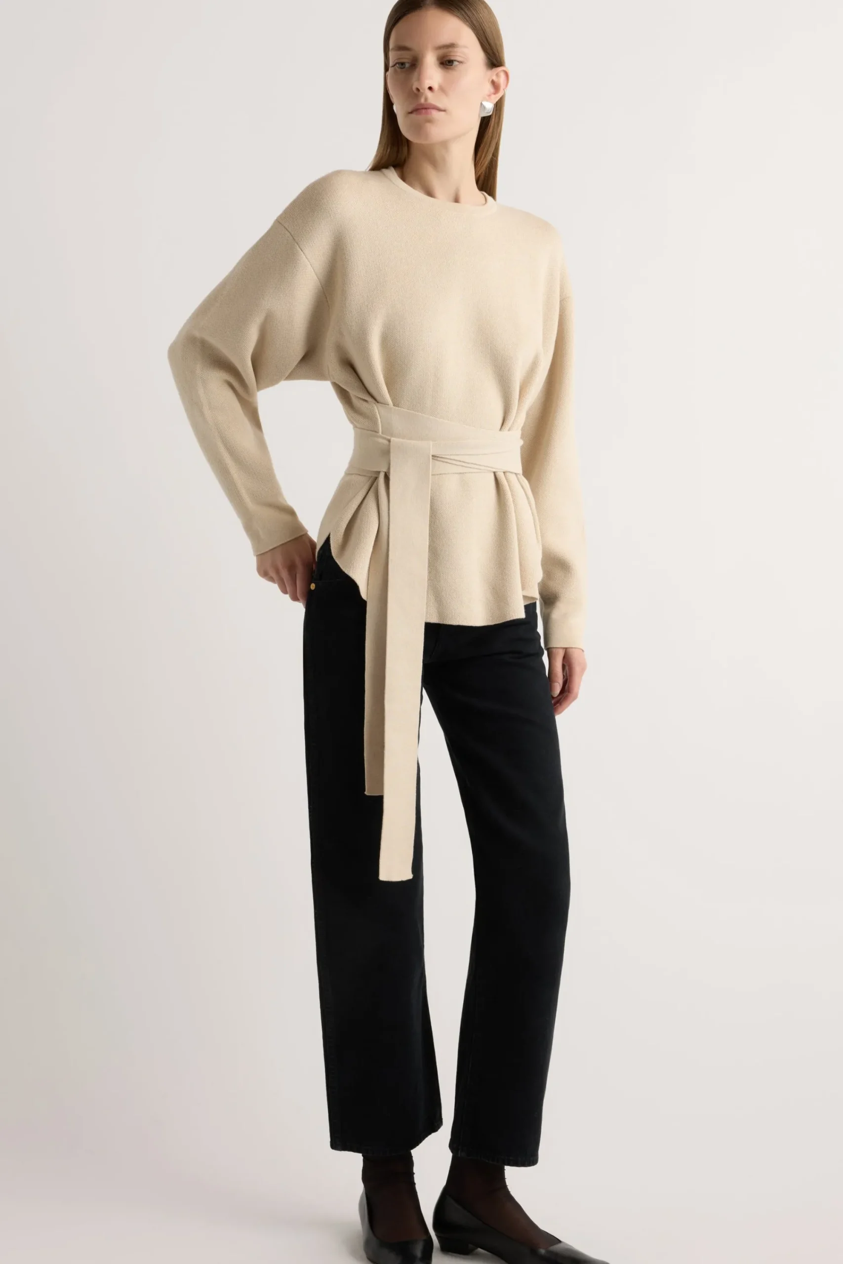 Brilliant Wise Corporation Limited Nara Tie-Front Knit Sweater< Sweaters