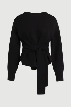 Brilliant Wise Corporation Limited Nara Tie-Front Knit Sweater< Sweaters