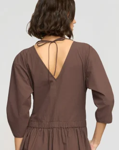 Hua Jia Natalia Cotton Ruched-Detail Dress< Dresses