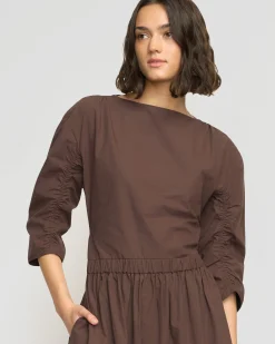 Hua Jia Natalia Cotton Ruched-Detail Dress< Dresses