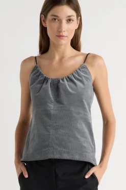 Hua Jia Nefferti Corduroy Ruched Cami< Tops