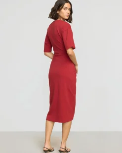 Lever Style LLC Noa Organic Cotton T-Shirt Wrap Dress< Dresses