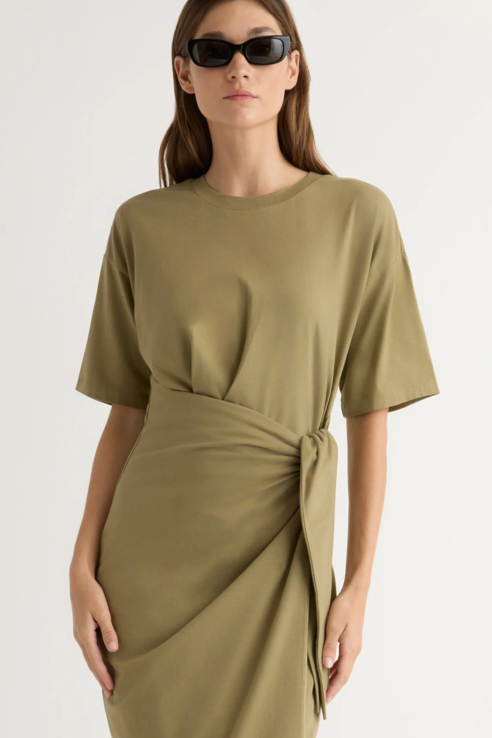 Lever Style LLC Noa Organic Cotton T-Shirt Wrap Dress< Dresses