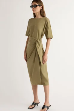 Lever Style LLC Noa Organic Cotton T-Shirt Wrap Dress< Dresses