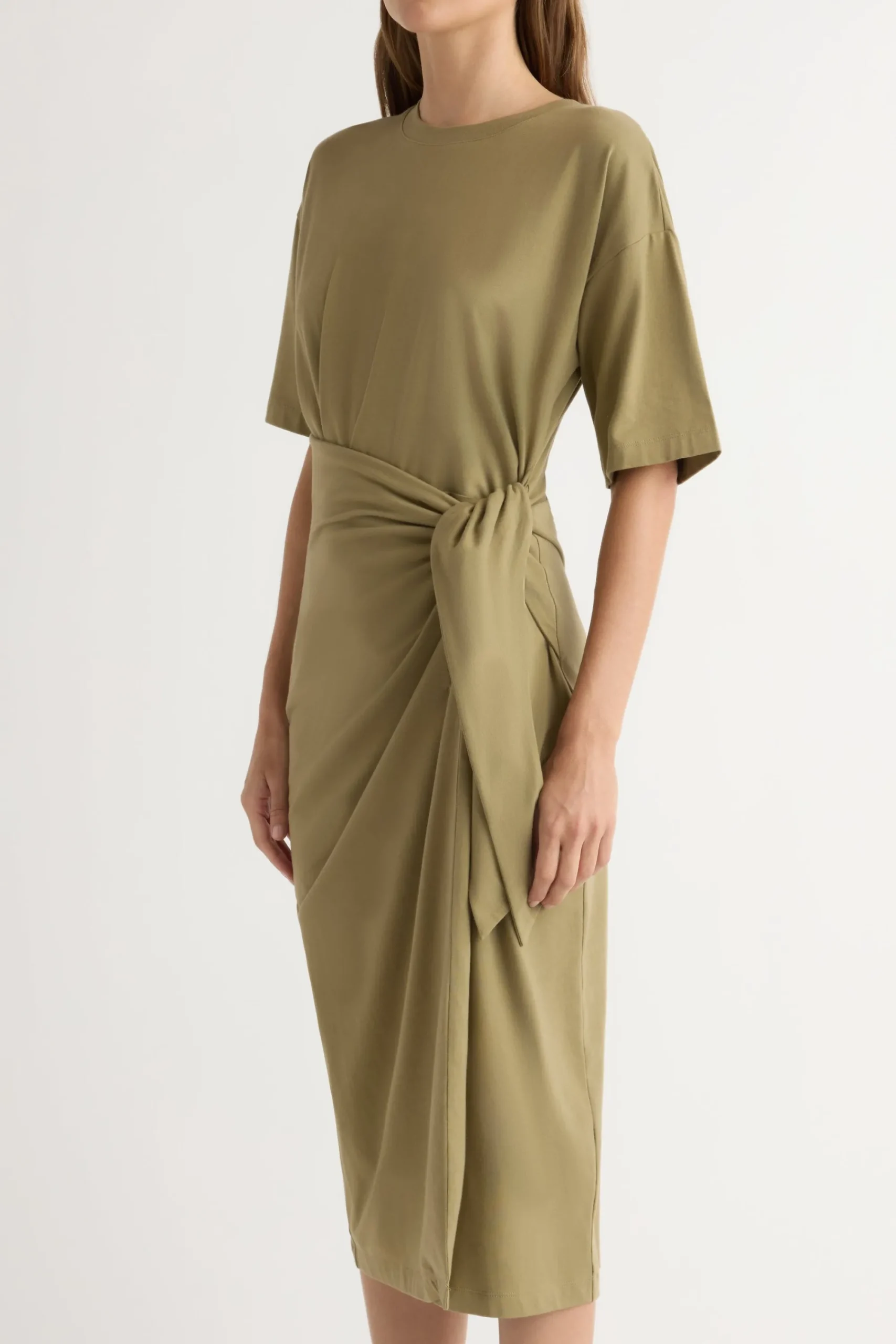 Lever Style LLC Noa Organic Cotton T-Shirt Wrap Dress< Dresses