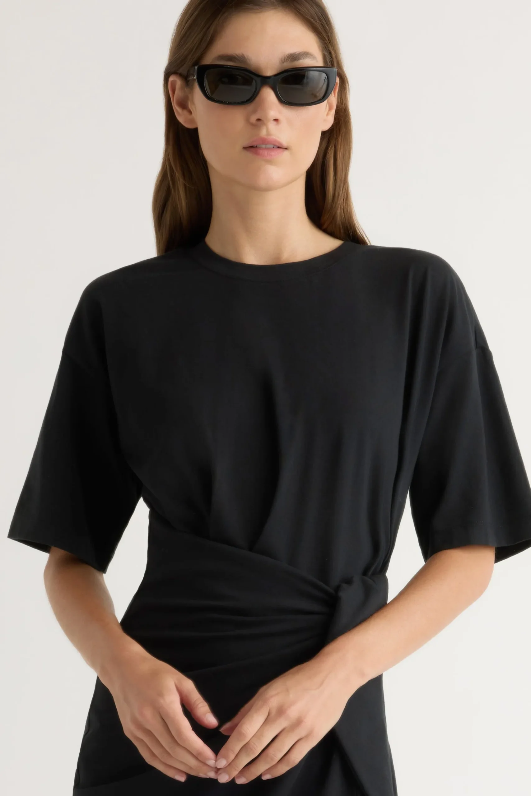Lever Style LLC Noa Organic Cotton T-Shirt Wrap Dress< Dresses