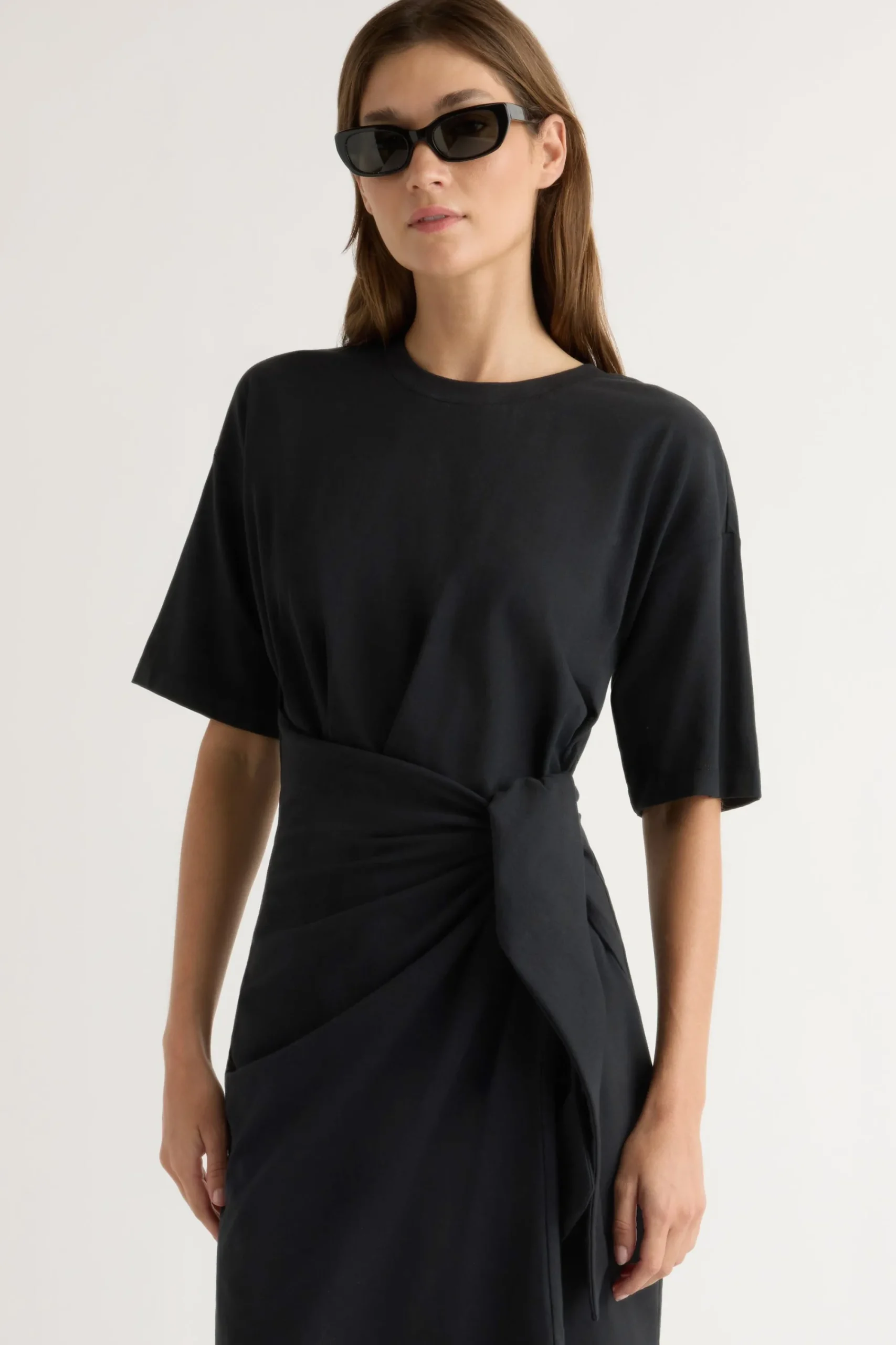 Lever Style LLC Noa Organic Cotton T-Shirt Wrap Dress< Dresses