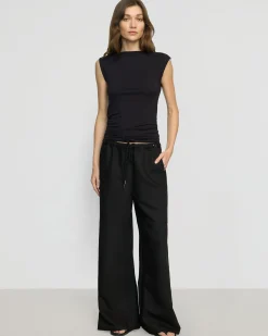 Hua Jia Noemi Stretch-Waist Wide-Leg Pant< Pants