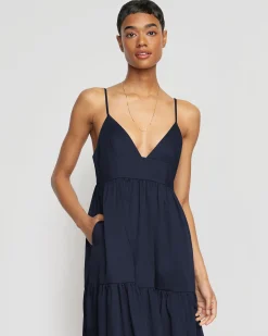 Fashion Apparels Orchid Sweetheart-Neck Tiered Cotton Maxi Dress< Dresses