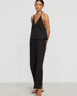 Fashion Apparels Paula Smocked-Waist Organic Cotton Pant< Pants