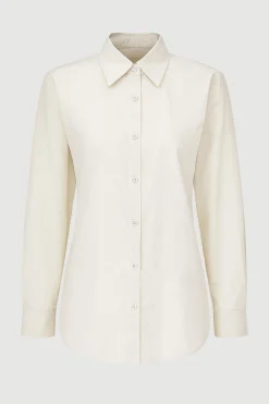Hua Jia Phoebe Side-Button Tulip-Hem Shirt< Tops