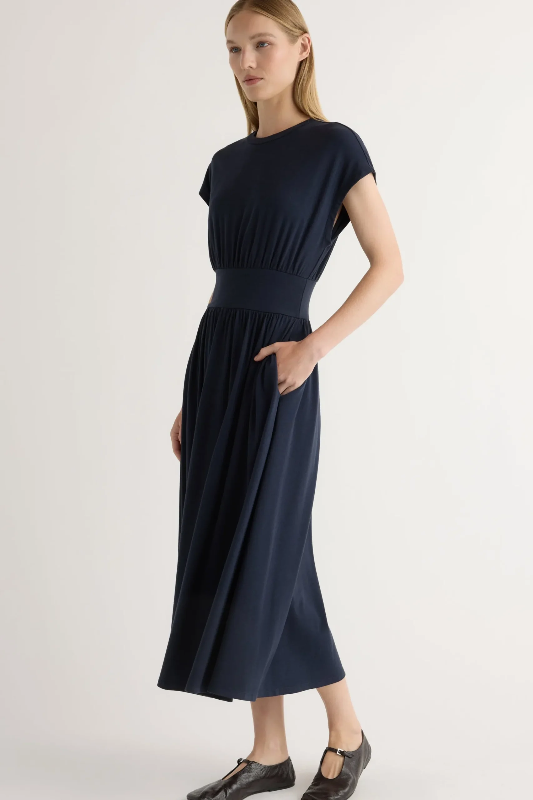 Lever Style LLC Prima Jersey Midi Dress< Dresses