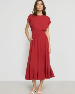 Lever Style LLC Prima Jersey Midi Dress< Dresses