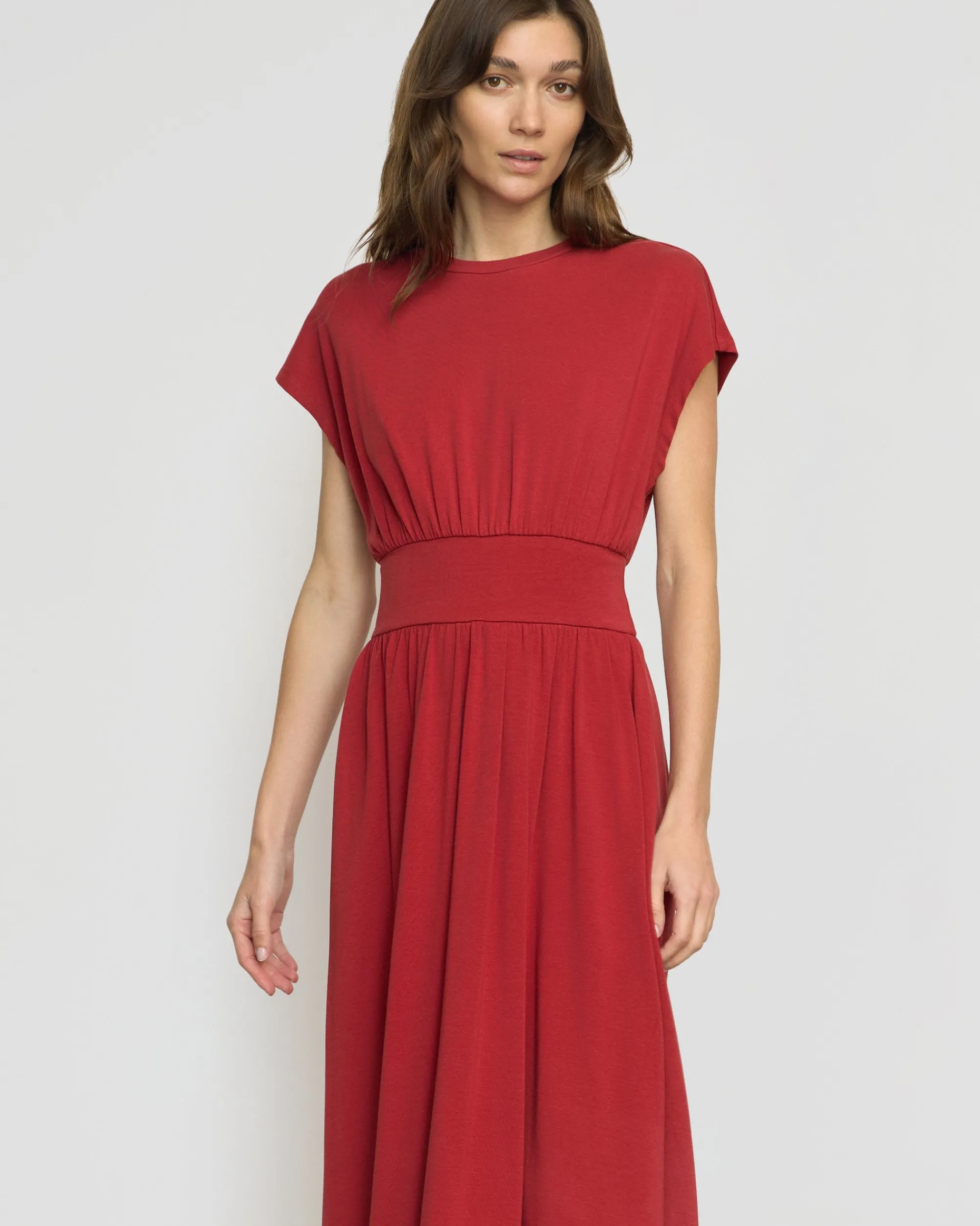 Lever Style LLC Prima Jersey Midi Dress< Dresses