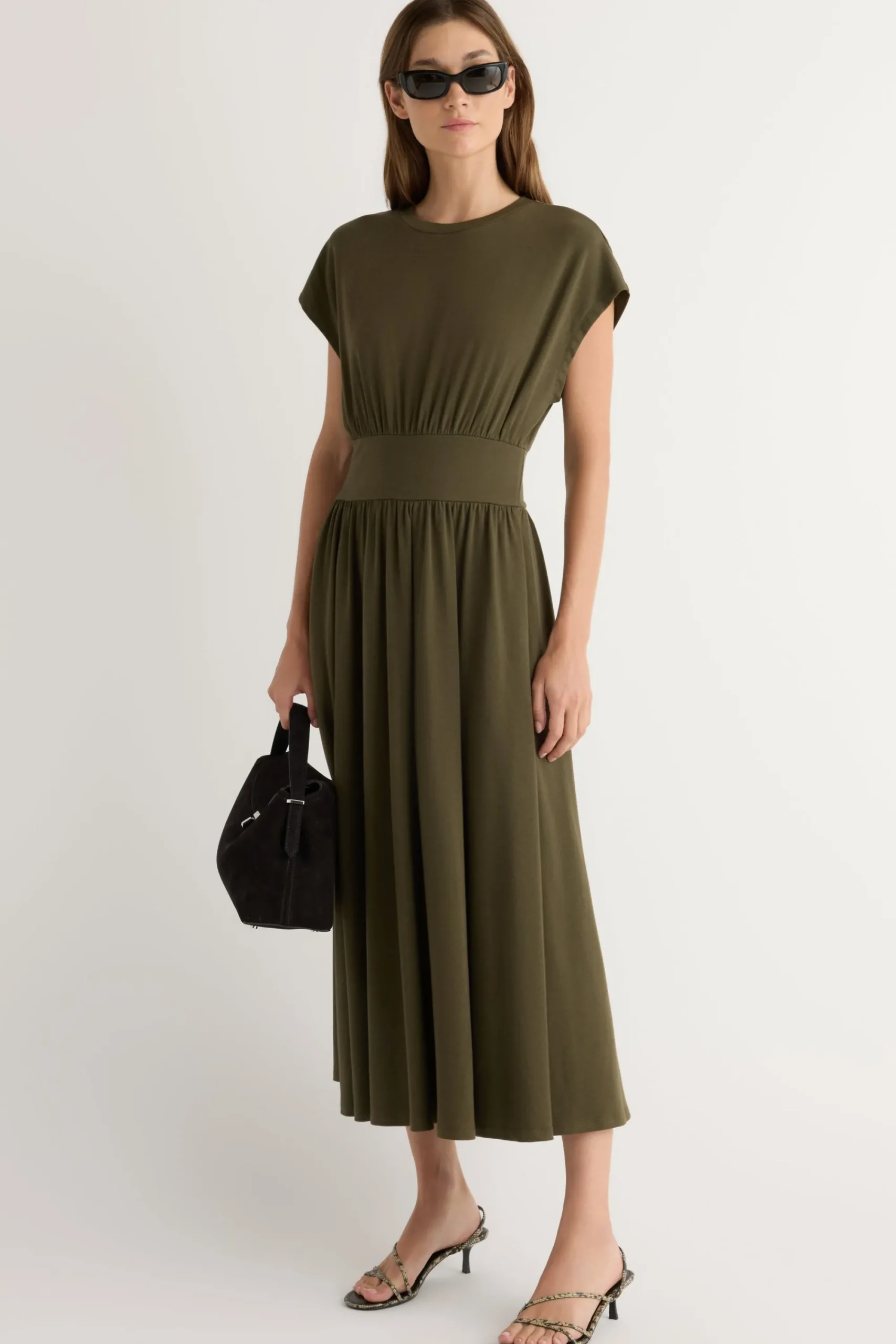 Lever Style LLC Prima Jersey Midi Dress< Dresses