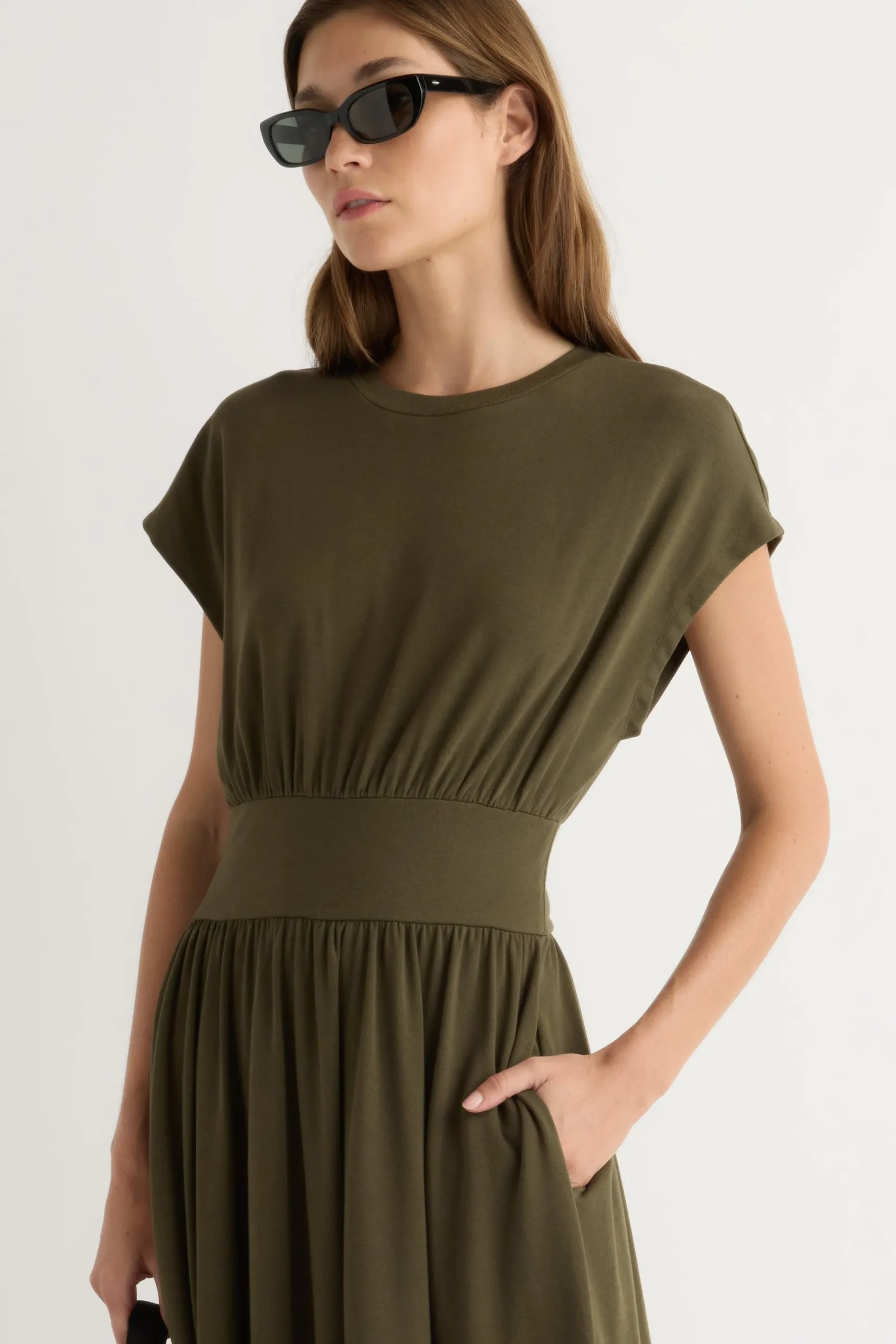 Lever Style LLC Prima Jersey Midi Dress< Dresses