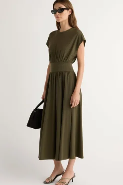 Lever Style LLC Prima Jersey Midi Dress< Dresses