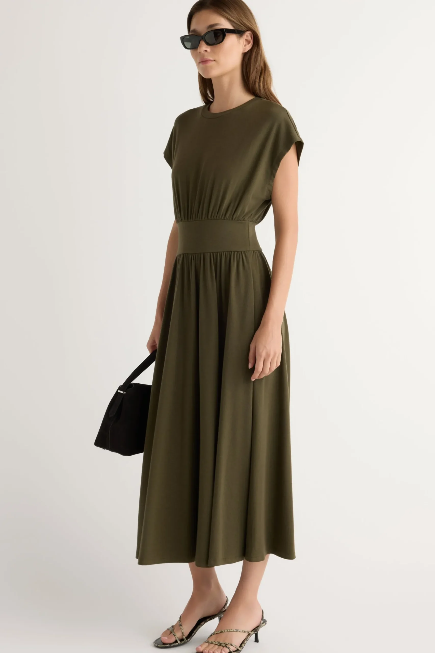 Lever Style LLC Prima Jersey Midi Dress< Dresses