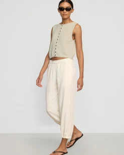 Hua Jia Rio Drawstring Stretch-Waist Pant< Pants