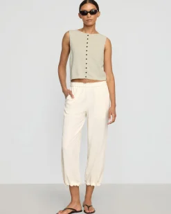 Hua Jia Rio Drawstring Stretch-Waist Pant< Pants