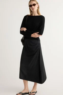 Hua Jia Rita Asymmetric-Hem Shirred Skirt< Skirts