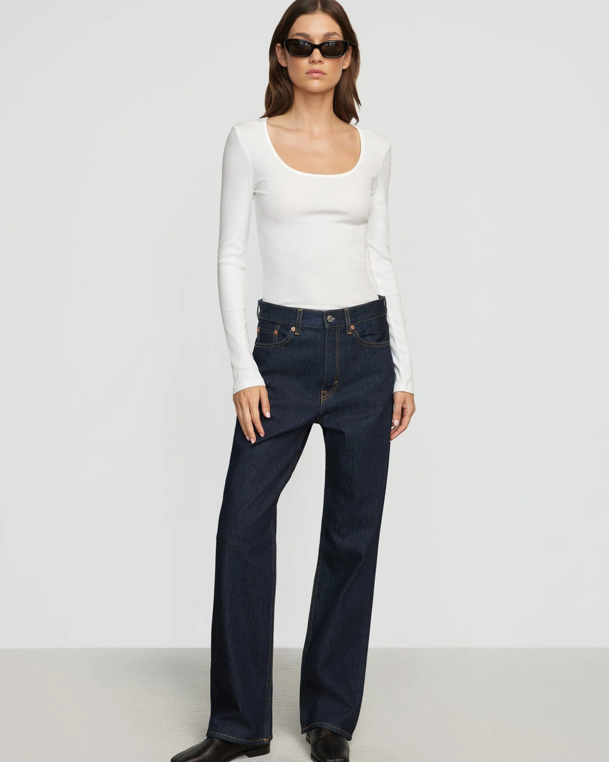 Asia Consultancy Co., Ltd Rosa Ribbed Scoop-Neck Semi-Sheer Tee< Tees|Tops