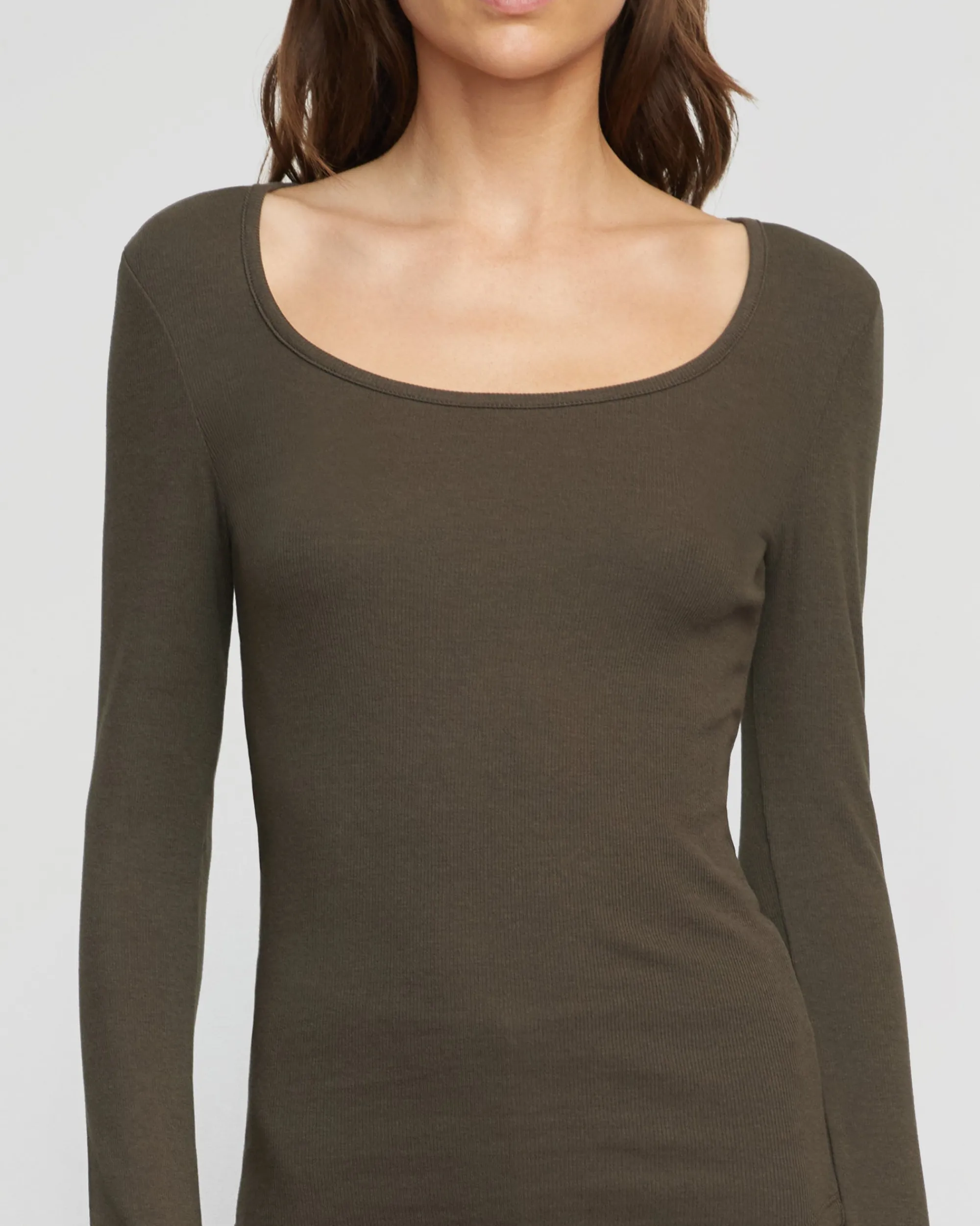 Asia Consultancy Co., Ltd Rosa Ribbed Scoop-Neck Tee< Tees|Tops