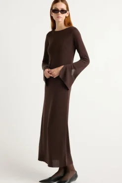 Brilliant Wise Corporation Limited Rosalynn Semi-Sheer Tencel-Blend Knit Dress< Dresses