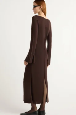 Brilliant Wise Corporation Limited Rosalynn Semi-Sheer Tencel-Blend Knit Dress< Dresses